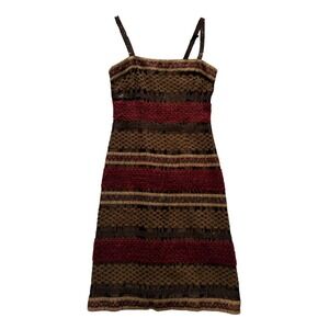 Nanette Lepore Women's Sequins Embellished‎ Striped Dress Size 8 Vintage Y2K